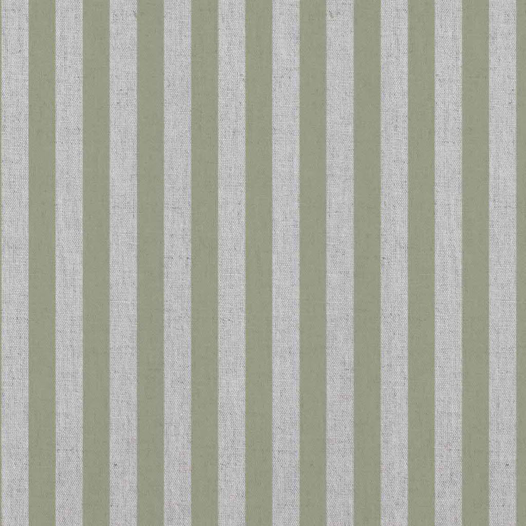 Liliana Khaki-NAT - striped green patterned fabric for curtains and blinds