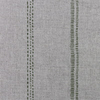Rae Khaki - Curtain fabric with green hand drawn stripes