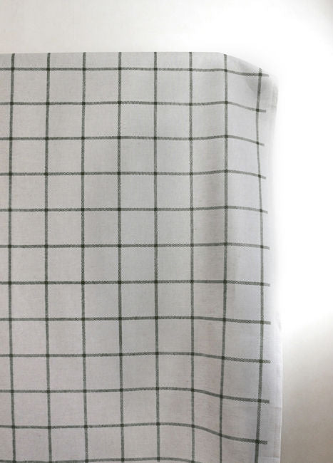Tove Khaki - Checked fabric with Green checks for curtains, roman blinds
