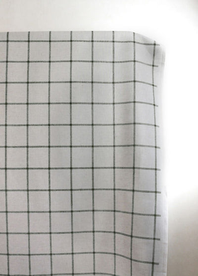 Tove Khaki - Checked fabric with Green checks for curtains, roman blinds