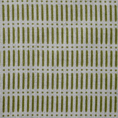 Egenia Khaki - Natural curtain fabric, Green abstract print