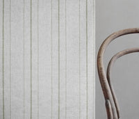 Inari Khaki - Curtain fabric with Green striped print