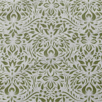 Jasmi Khaki - Curtain fabric with Green abstract print