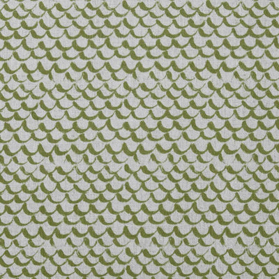 Jenna Khaki - Curtain fabric with Green abstract print