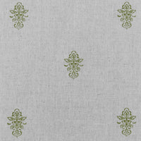 Lisana-NAT Khaki - Curtain fabric with Green abstract print