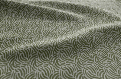 Malena Khaki - Green patterned fabric