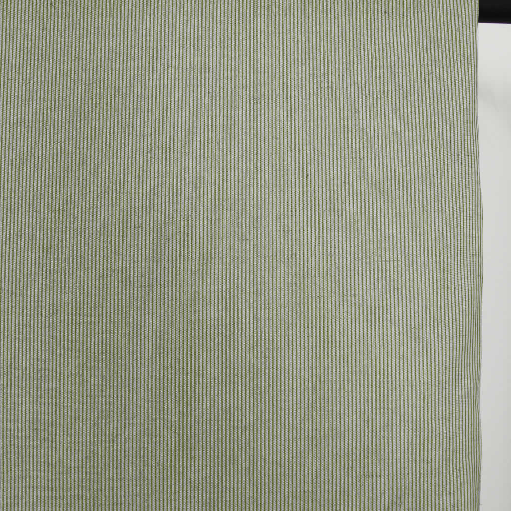 Pinni Khaki - Curtain fabric with Green striped print