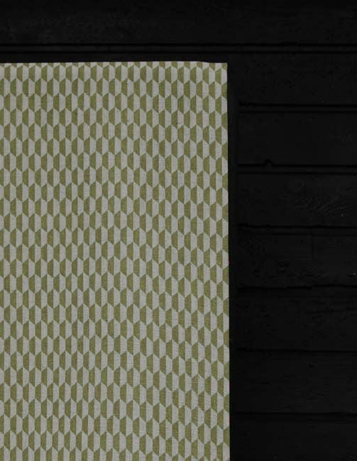 Lana Khaki - Fabric for curtains, Green Print