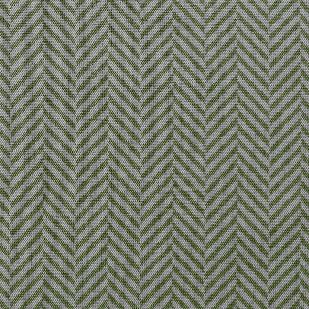 Hugo Leaf- Curtain fabric, abstract green herringbone pattern