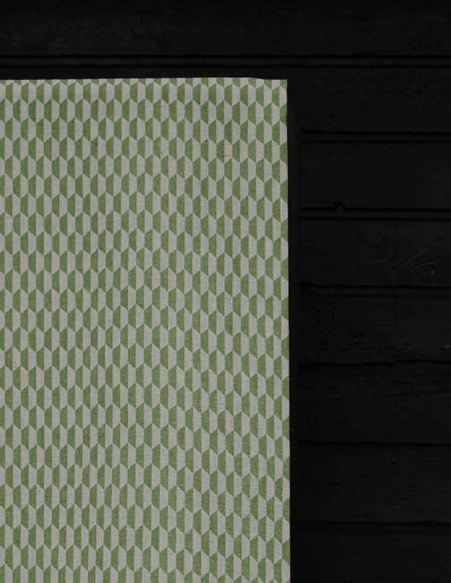 Lana Leaf- Fabric for curtains, Green Print