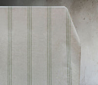 Telma Leaf - Curtain fabric with Green stripes