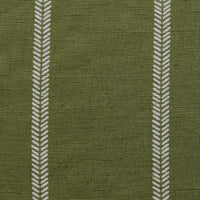 Rana Leaf- Green curtain fabric with hand drawn stripes