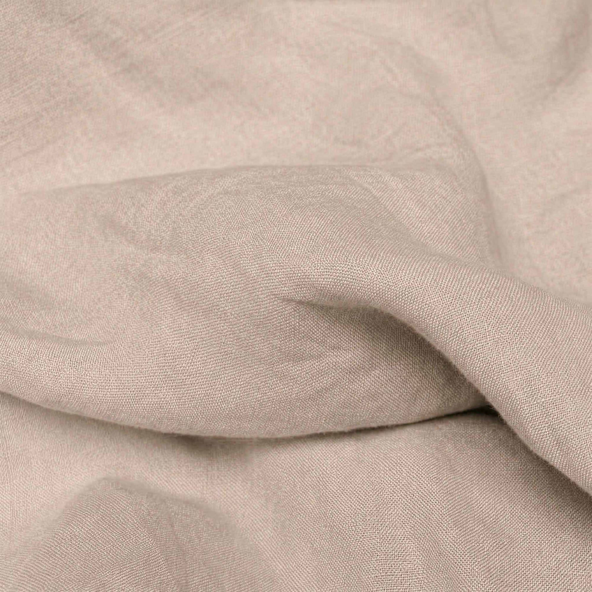 Light brown Linen Fabric - close-up. Mariana Chiffon Breeze by Ada & Ina
