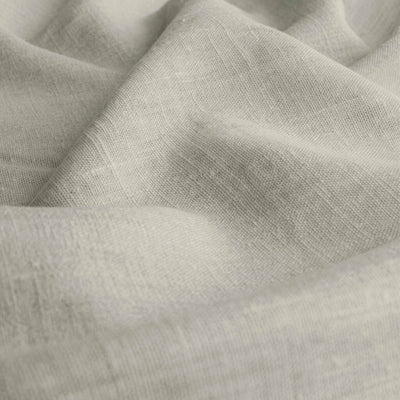 Light Grey Linen fabric - pre-washed 100% linen curtain fabric. Bianco Pearl by Ada & Ina.