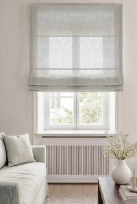Light Grey Linen Roman blind. Linara Dove by Ada & Ina