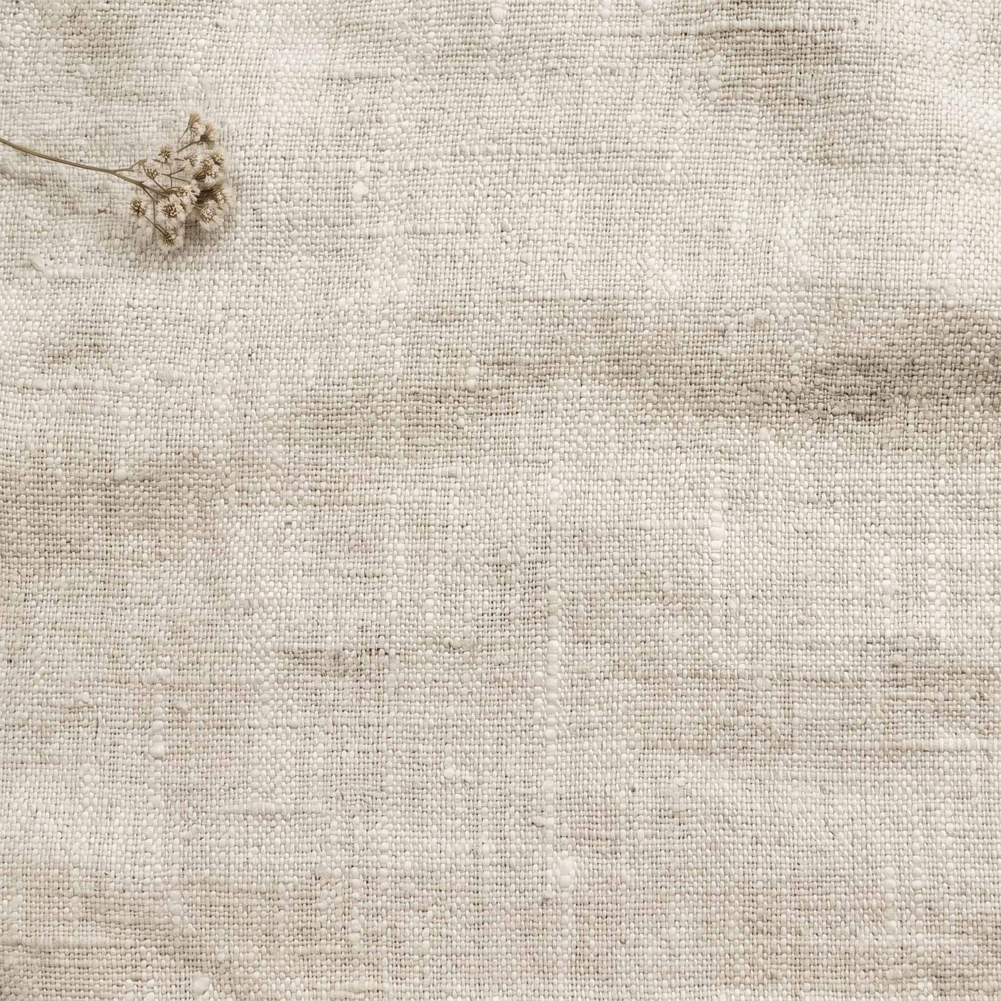 Light Natural Linen fabric - pre-washed 100% linen. Bianco Oatmeal by Ada & Ina.