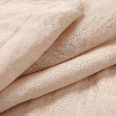 Light Pink Double width Linen fabric. Softened 280 cm wide. Close-up. Vilgot Powder Pink by Ada & Ina