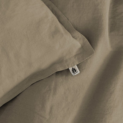 Linen Duvet Cover Single, Chestnut