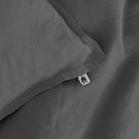 Linen Duvet Cover Super King, Dark Grey