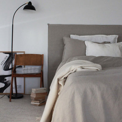 Linen Duvet Cover Single, Natural