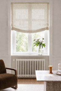 Made To Measure Roman Blind - Natural Linen Blind Sheer Relaxed Blind