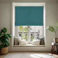 Linnea Capri Blue - Linen Fabric