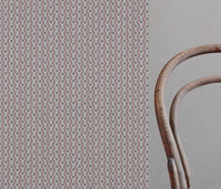 Pink Abstract Linen Curtain Fabric - Kirabe Dusty Pink - Natural base fabric.