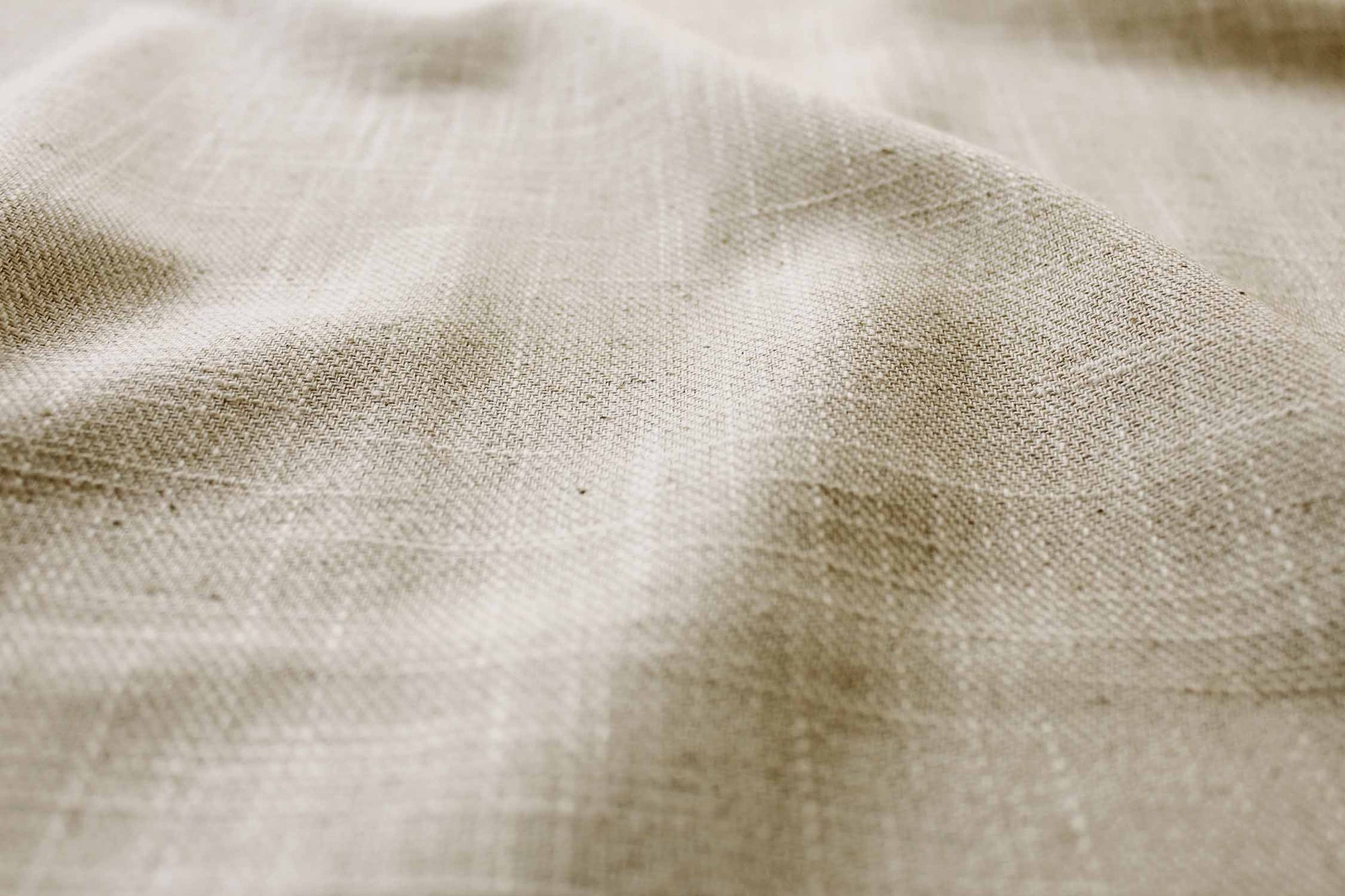 Oatmeal Linen Cotton fabric for Made to Measure Curtains or Roman Blinds. Enni Oatmeal by Ada & Ina