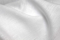 White soft 100% Linen fabric - Linnea White close-up