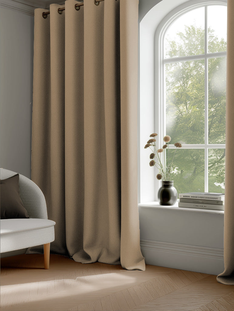 Dinah Lotus - Dusty Pink colour Linen Mix Curtains