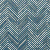 Lulu Blue Stone - White fabric with Blue Print. Abstract Print, Linen Mix