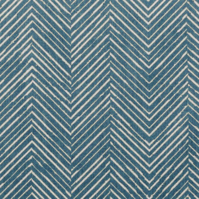 Lulu Blue Stone - White fabric with Blue Print. Abstract Print, Linen Mix