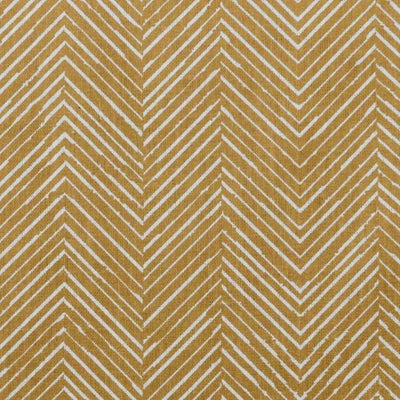 Lulu Ochra - White fabric with Yellow Orange Print. Abstract Print, Linen Mix