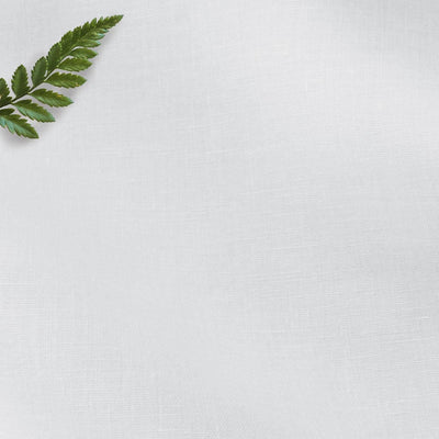 Lupe Brilliant White - stone washed light weight 100% linen fabric for sheer curtains. Closed weave.  