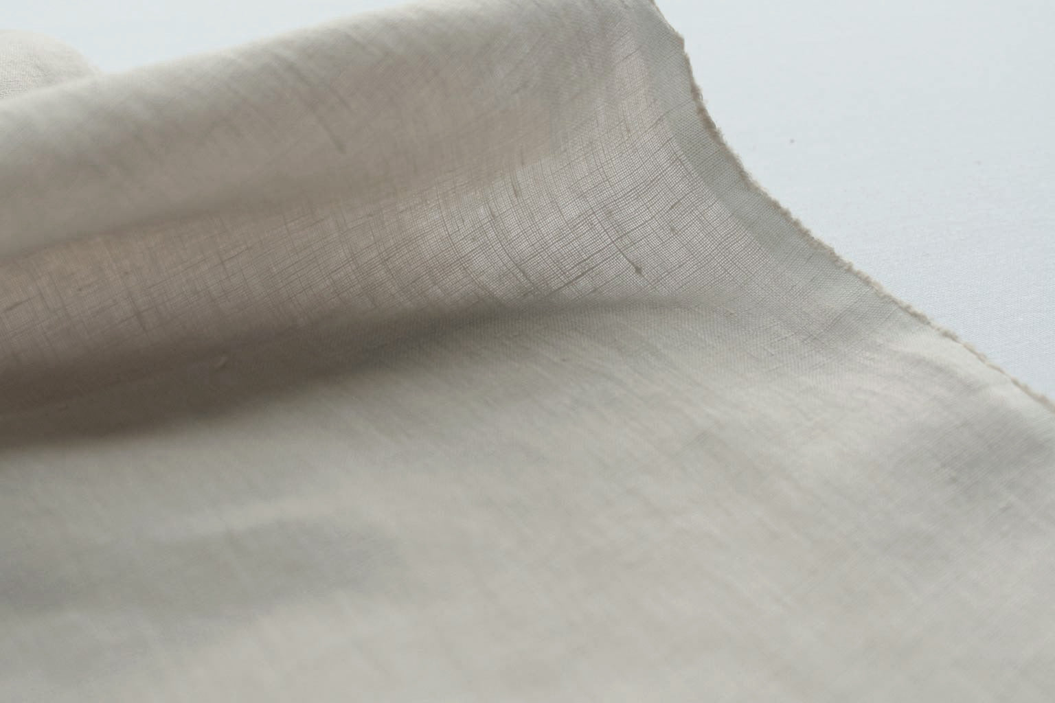 Fine Light Weight Linen for Sheer and Voile linen curtains. Natural Colour.
