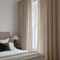 Natural 100% linen curtains for Bed Room - Cotton, Thermal or Blackout Lined