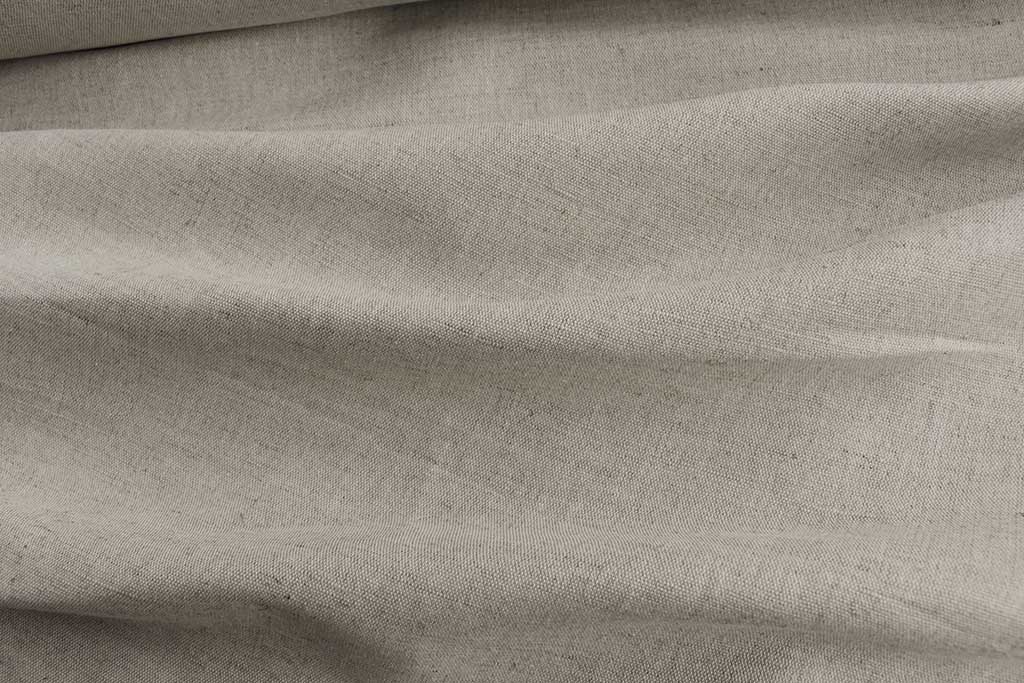 Adria Natural Linen fabric close-up shot. We use this fabric for our Super Saver Roman blinds only