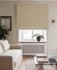 Beige / Chalk Roman blind with Blackout lining. Made of 100% Linen fabric - Charlotte Chalk