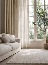 Mette Natural - Voile Sheer Linen Made to Measure Curtains for Living Room and Bed room
