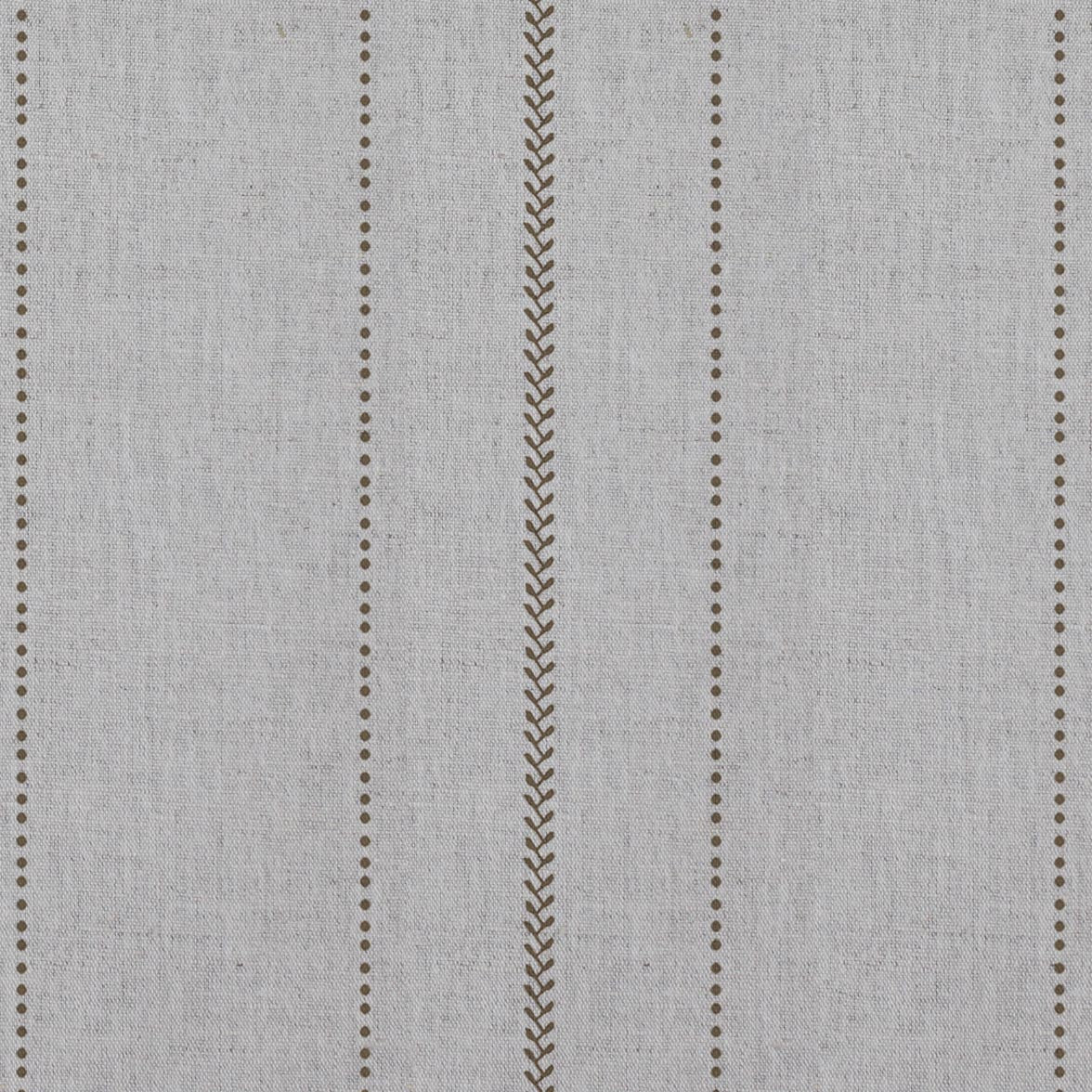 Brown Patterned Linen Curtain Fabric - Inari Sand  - Natural base fabric.