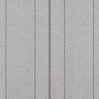 Brown Patterned Linen Curtain Fabric - Inari Umbre - Natural base fabric.