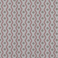 Pink Abstract Linen Curtain Fabric - Kirabe Dusty Pink - Natural base fabric.