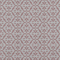 Pink Patterned Linen Curtain Fabric - Brita Dusty Pink - Natural base fabric.