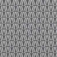 Grey Patterned Linen Curtain Fabric - Elva Ash - Natural base fabric.