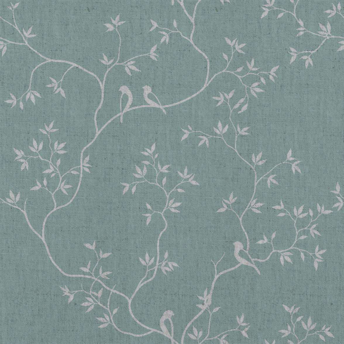 Goldfinch INV-Duck egg - Curtain fabric with botanical print