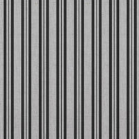 Black Striped Linen Curtain Fabric - Olga Black - Natural base fabric.