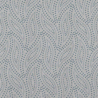 Pia Marine - Curtain fabric, abstract Blue leaf pattern