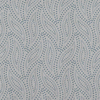 Pia Marine - Curtain fabric, abstract Blue leaf pattern