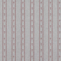 Pink Floral Stripe Linen Curtain Fabric - Silvian Dusty Pink - Natural base fabric.