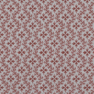 Red Abstract Linen Curtain Fabric - Unica Crimson Red - Natural base fabric.